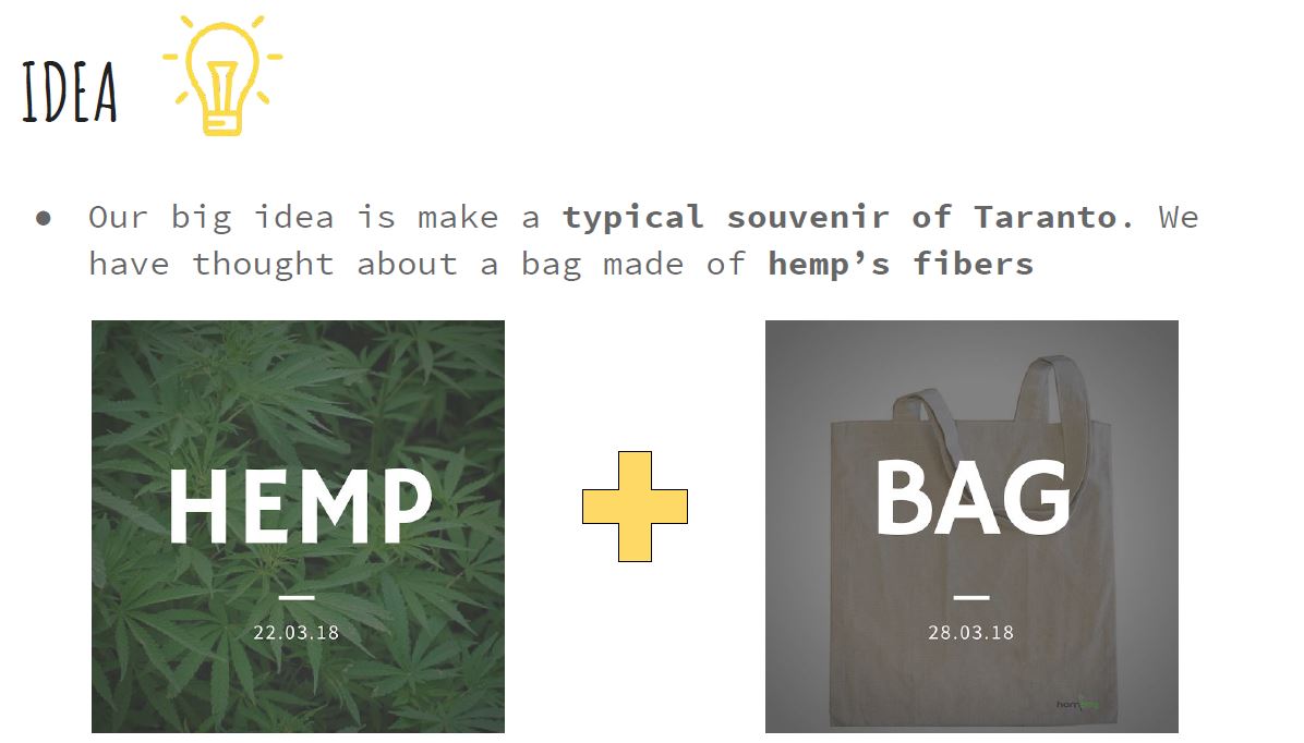 HEMP BAG – ITALY -In the “Best Business Plan” competition